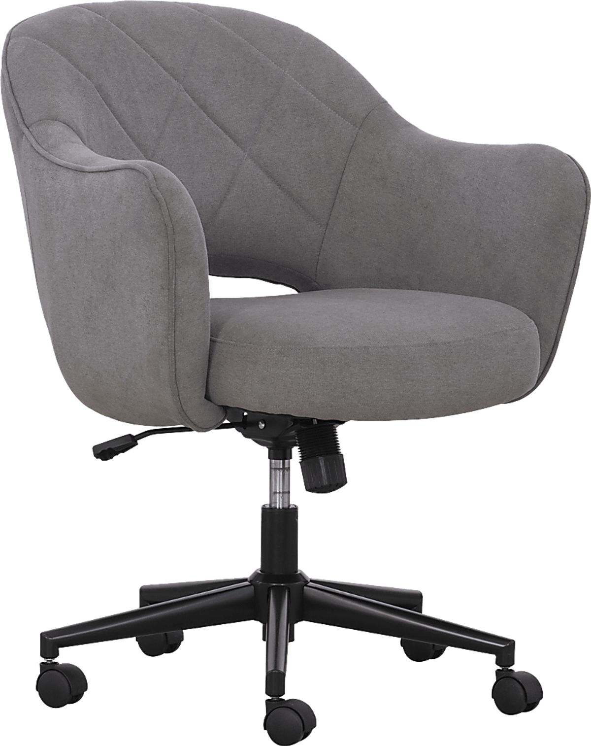 Caryle Gray Polyester Fabric Office Chair Rooms To Go