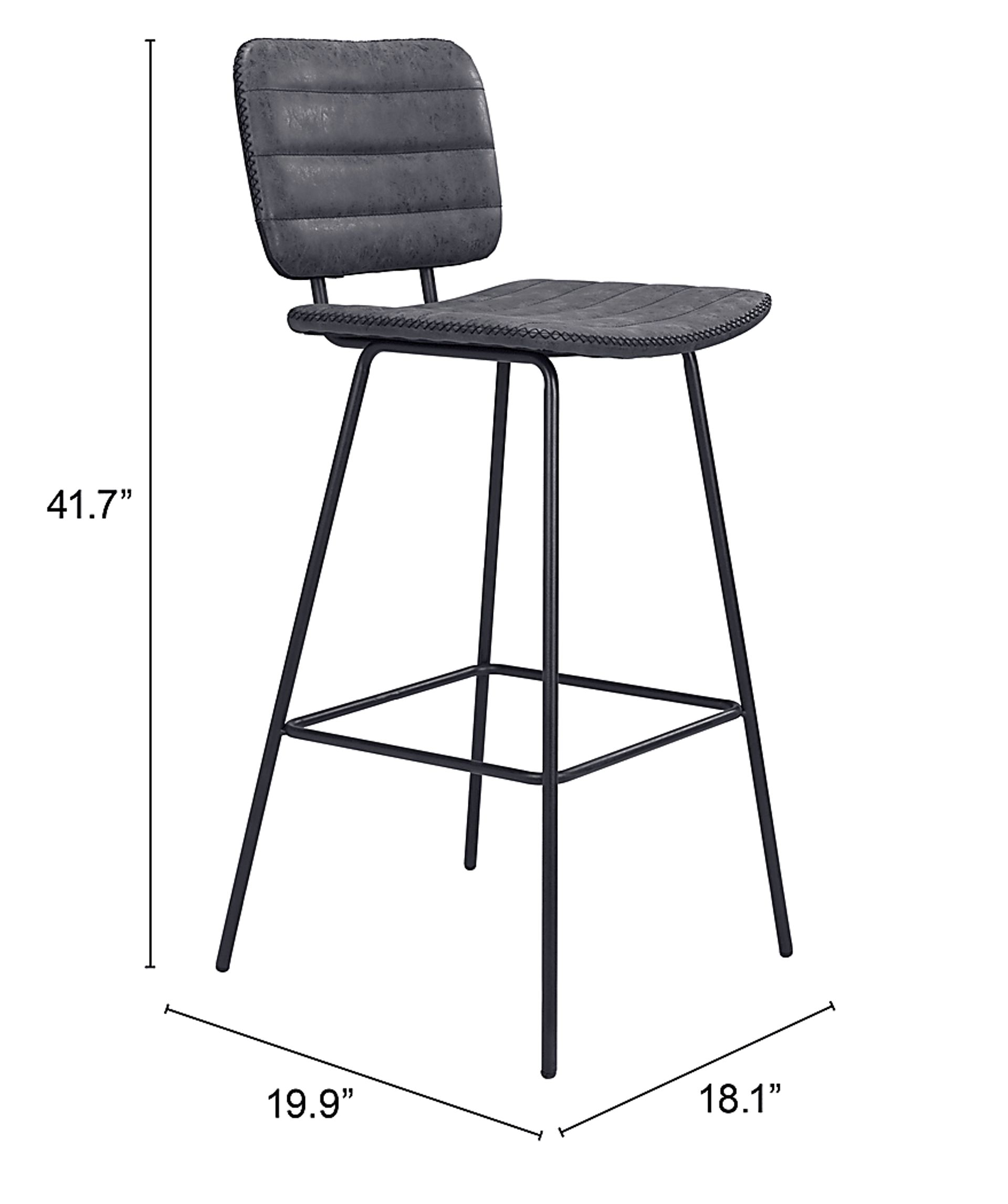 Carylynn Black Bar Height Stool, Set of 2 - Image 9
