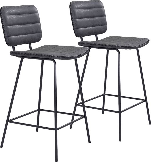 Carylynn Black Counter Height Stool, Set of 2 - Thumbnail - Image 1