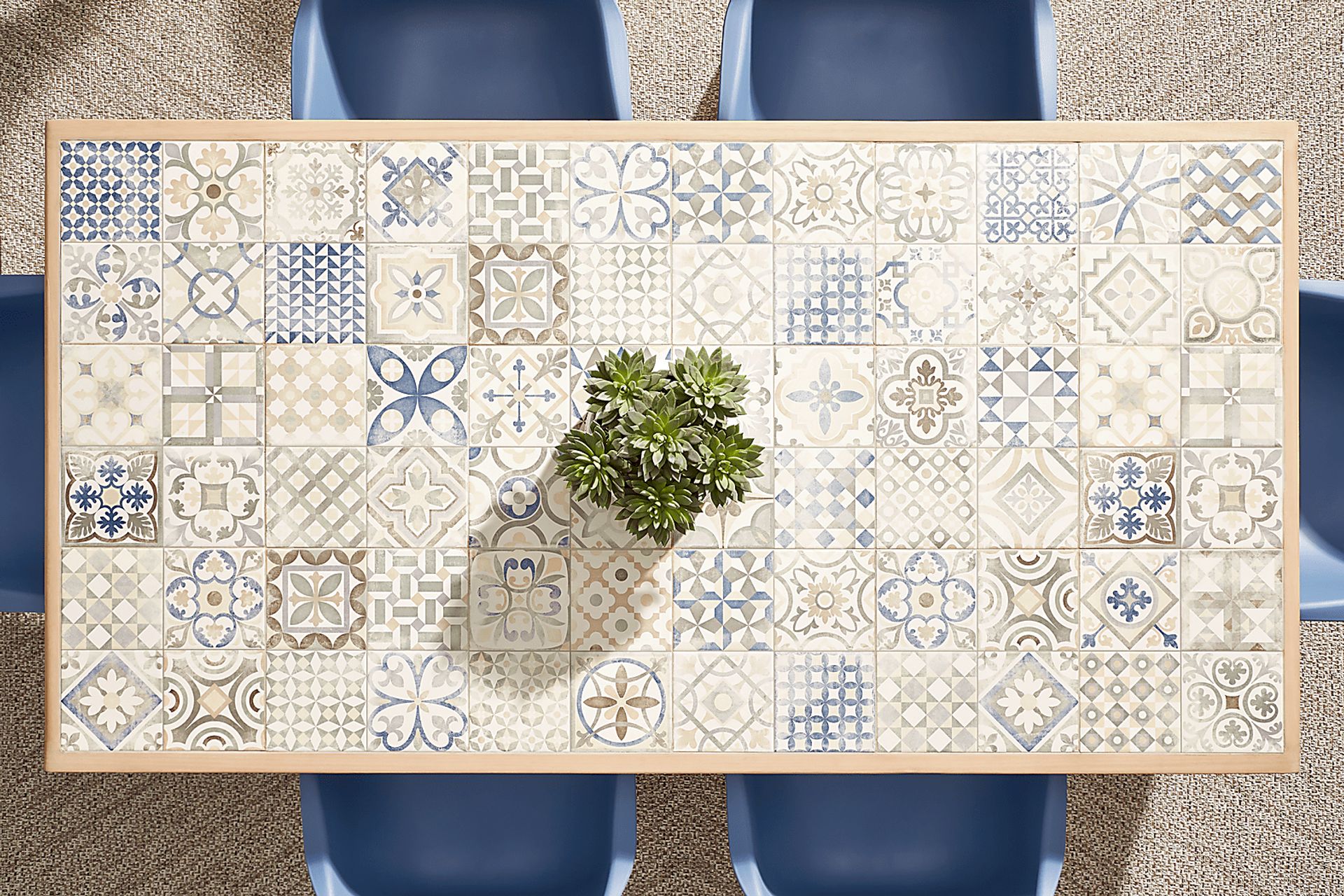 Casa Villa Multi 7 Pc Outdoor Dining Set with Dark Gray Chairs - Image 3