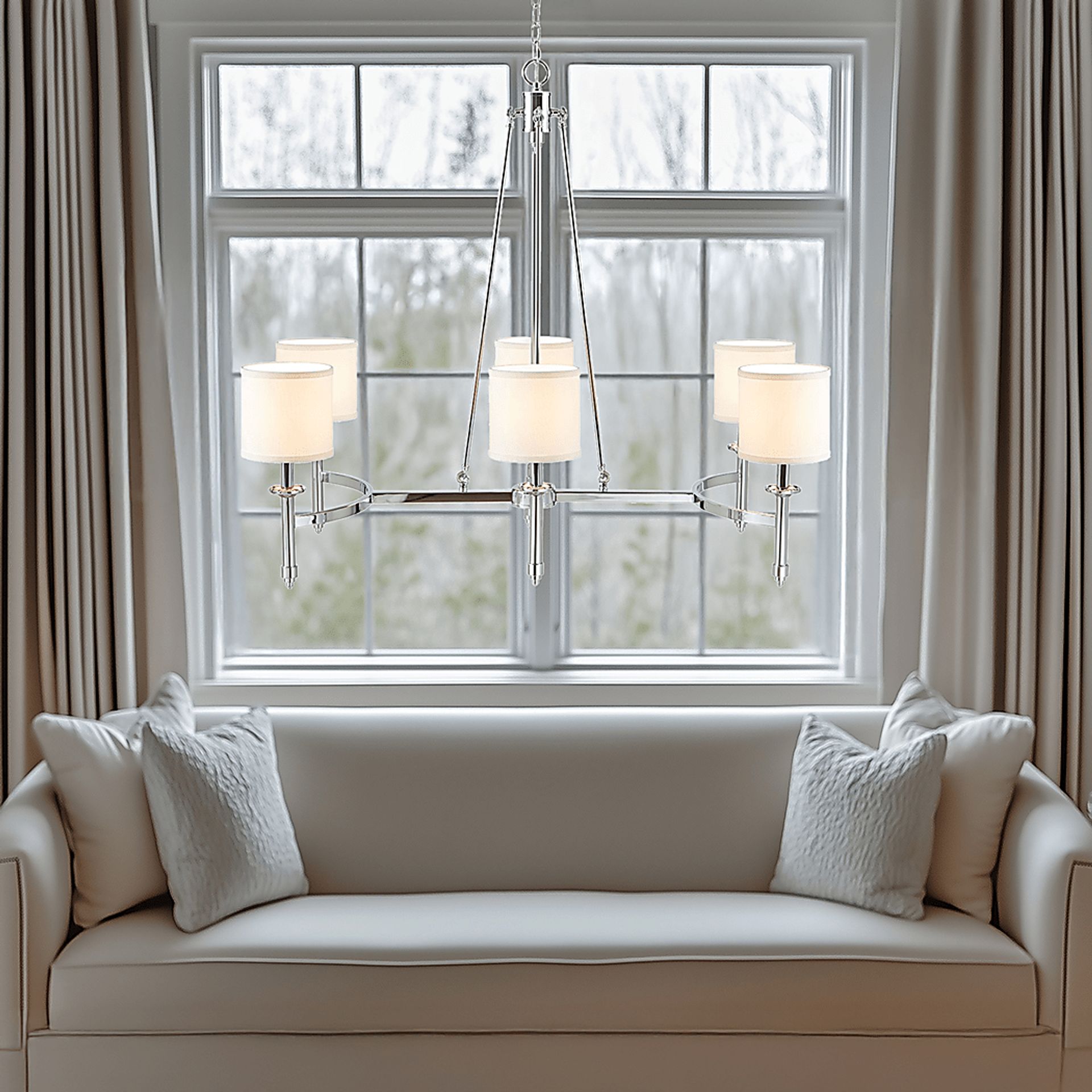 Cascade Hills Silver Chandelier - Image 3