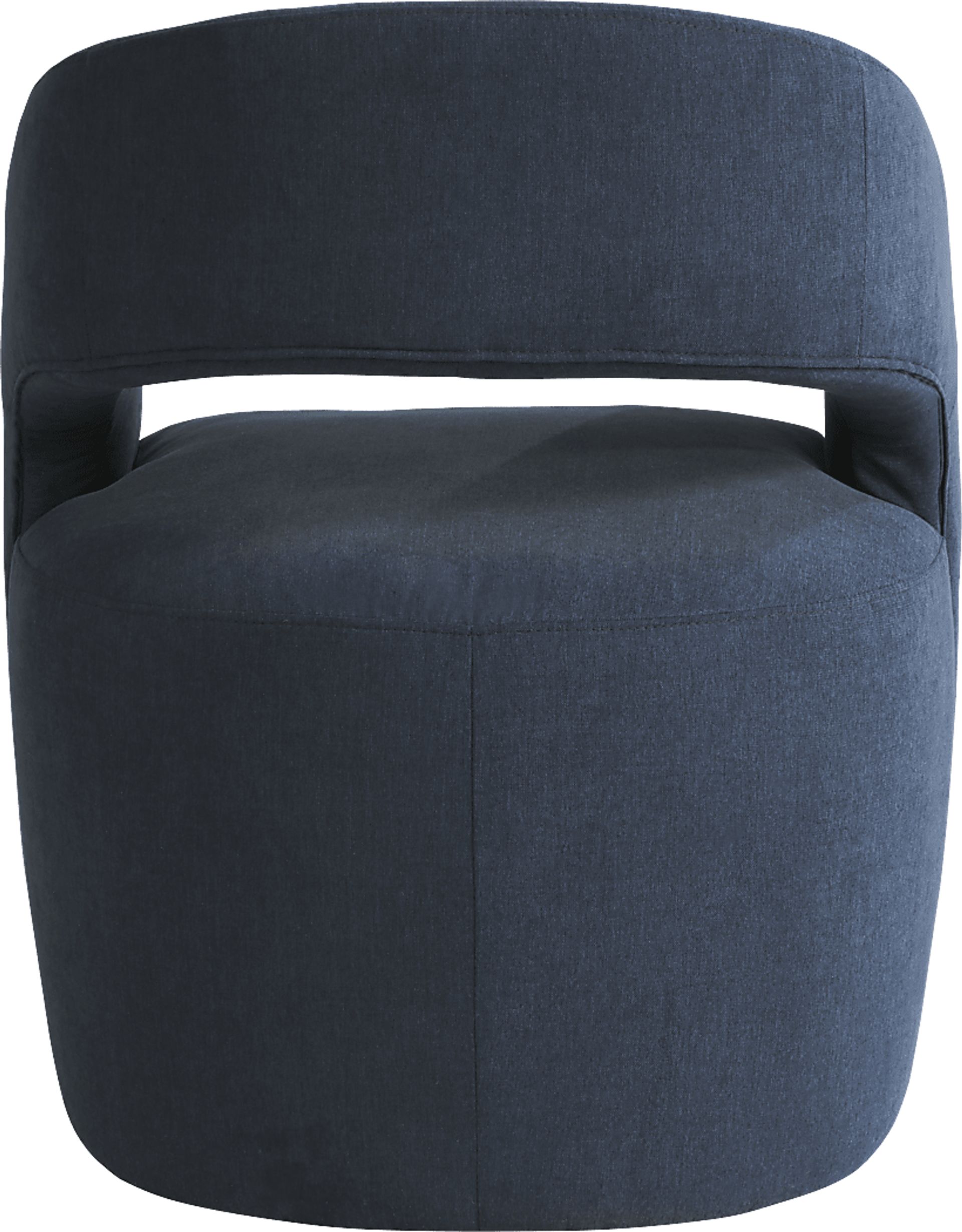 Kendall Natural 5 Pc 59" Round Dining Room with Navy Cascade Park Arm Chairs - Image 5