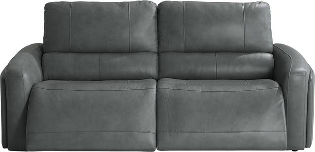 Cascade Way by Shaquille O'Neal Home Blue Leather 2 Pc Dual Power Reclining Sofa - Thumbnail - Image 1