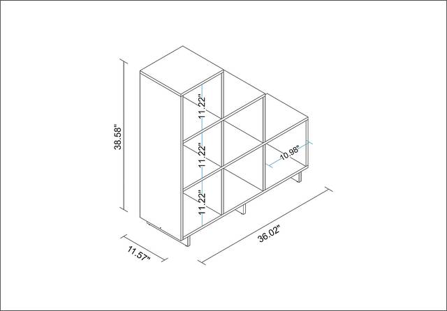 Cascio White Bookcase - Thumbnail - Image 8