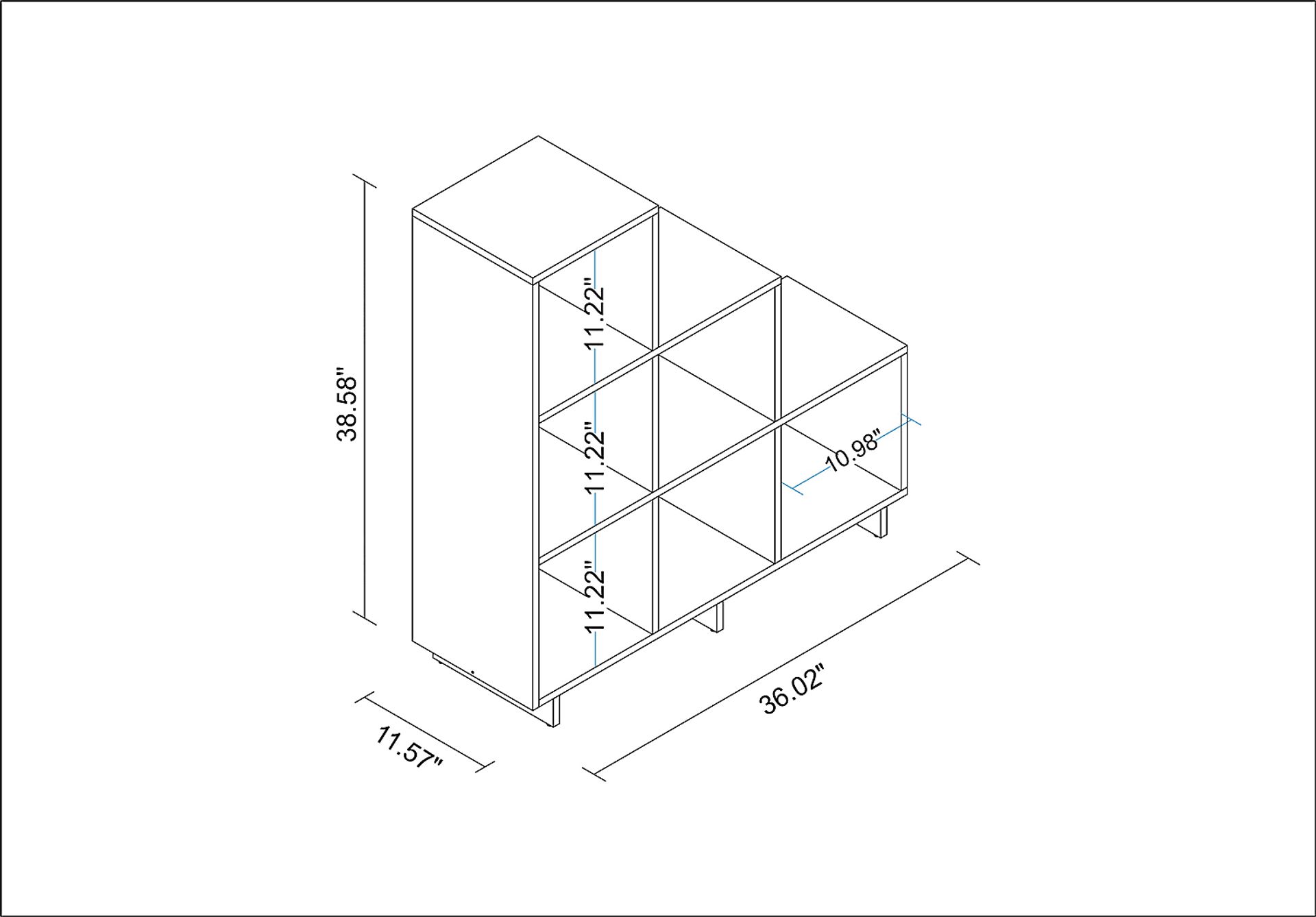 Cascio White Bookcase - Image 8