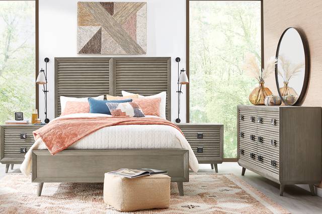 Casella Greige 5 Pc Queen Panel Bedroom - Thumbnail - Image 1