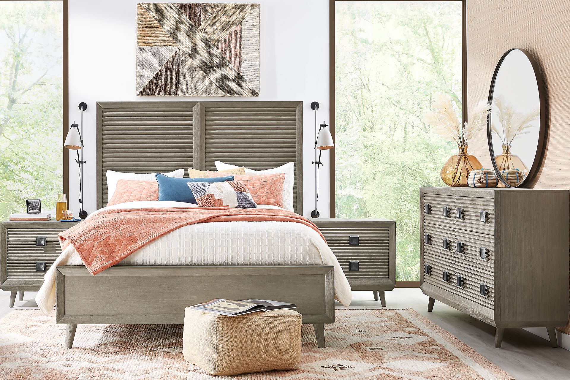 Casella Greige 5 Pc Queen Panel Bedroom - Image 1
