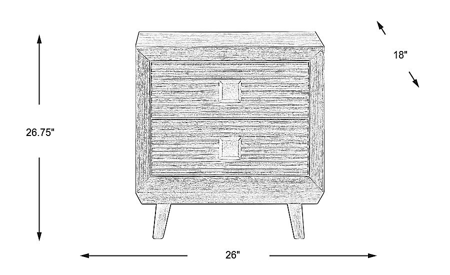 Casella Greige Nightstand Rooms To Go