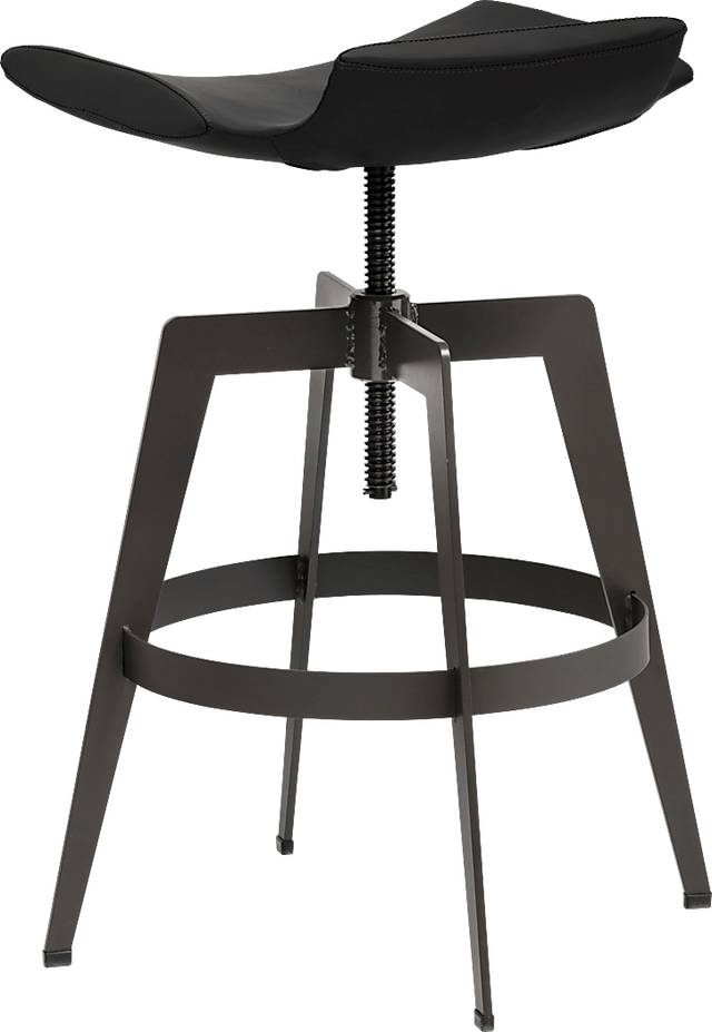 Caselli Black Adjustable Barstool - Thumbnail - Image 2