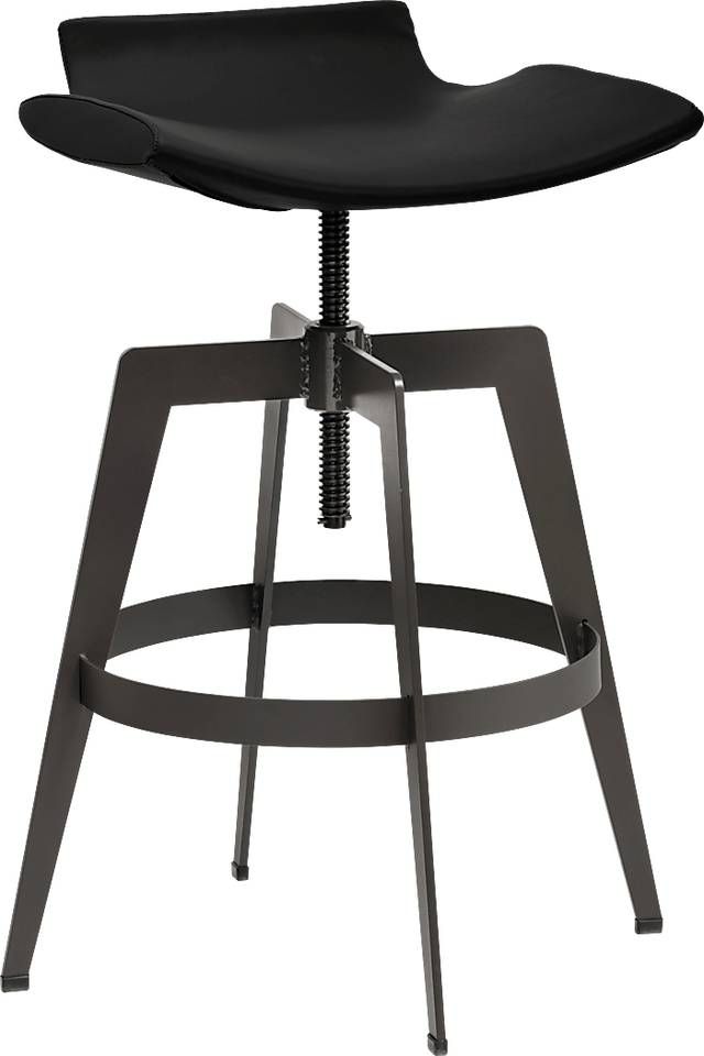 Caselli Black Adjustable Barstool - Thumbnail - Image 1