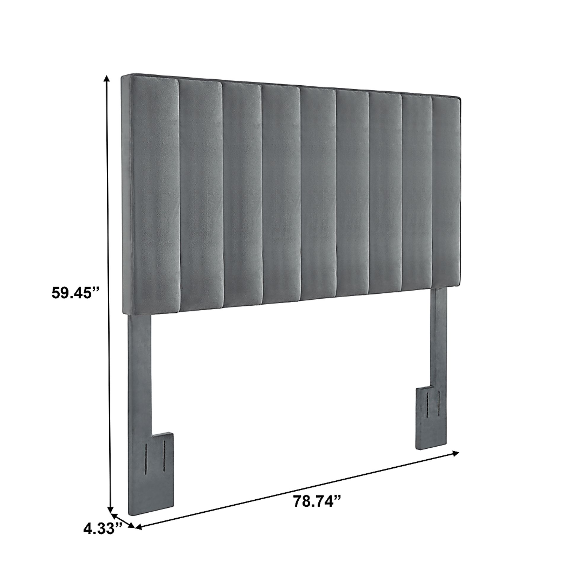Casey Elle Gray King/California Headboard - Image 8