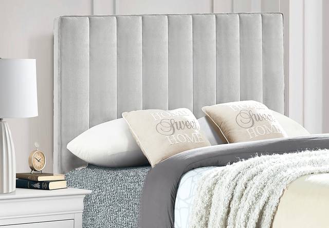 Casey Elle Light Gray King/California Headboard - Thumbnail - Image 2