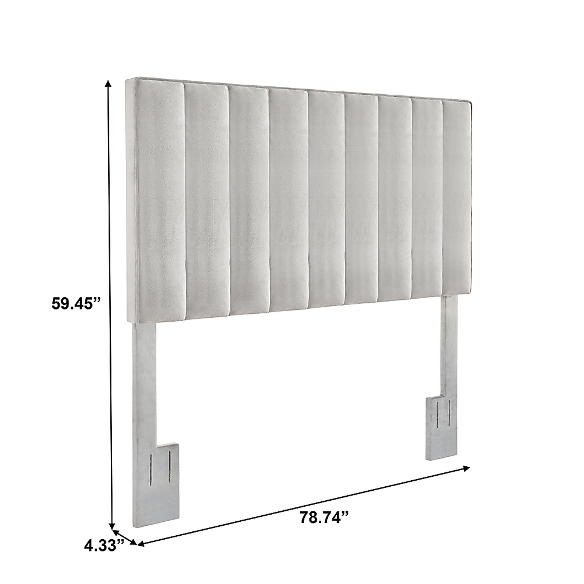 Casey Elle Light Gray King/California Headboard - Image 8