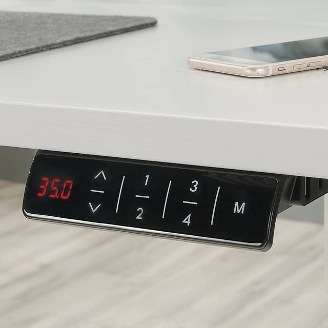 Cashell White Adjustable Height Desk - Thumbnail - Image 4