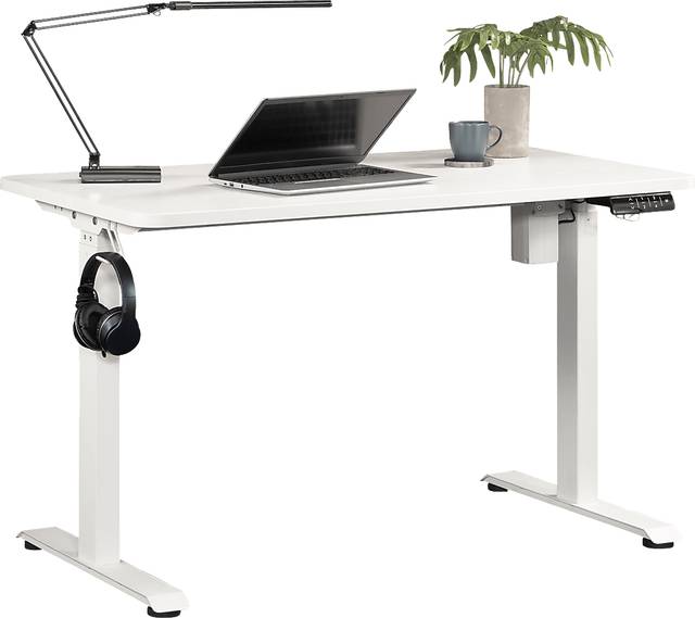 Cashell White Adjustable Height Desk - Thumbnail - Image 1