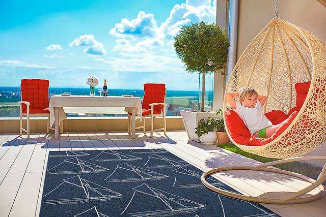Casheller I Navy 7'2 x 10'4 Rug - Thumbnail - Image 3