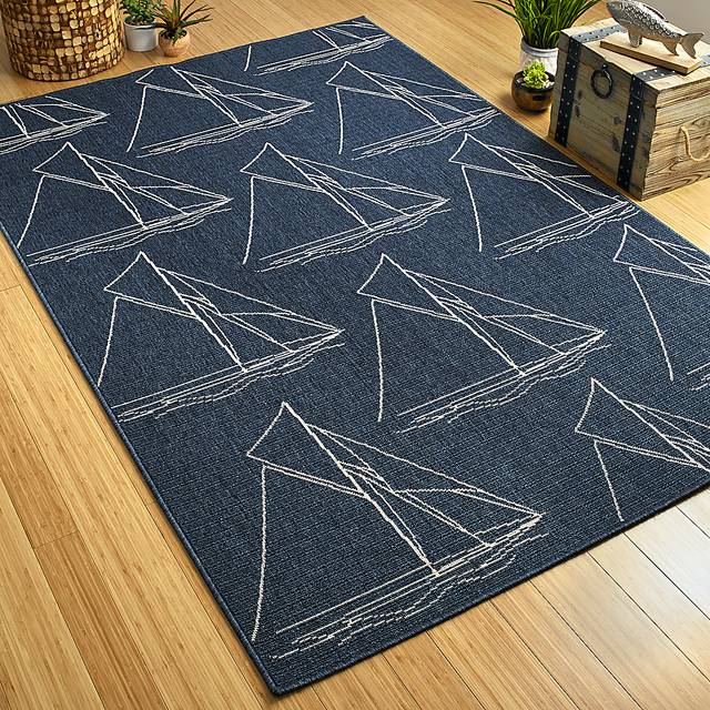 Casheller I Navy 7'2 x 10'4 Rug - Thumbnail - Image 5