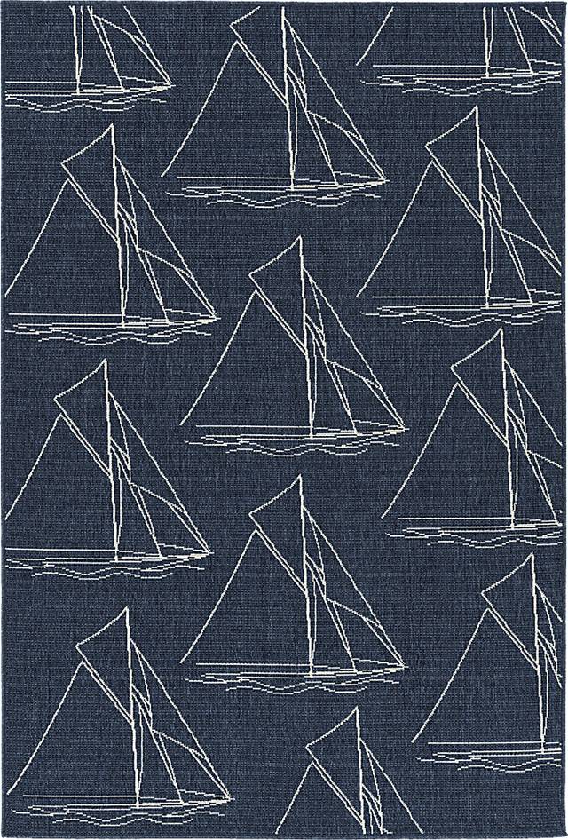 Casheller I Navy 7'2 x 10'4 Rug - Thumbnail - Image 1