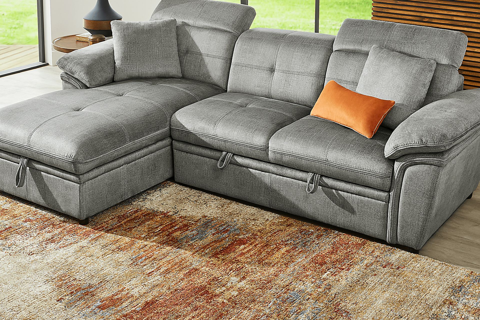 Cashton Heights Gray 2 Pc Sleeper Sectional - Image 6