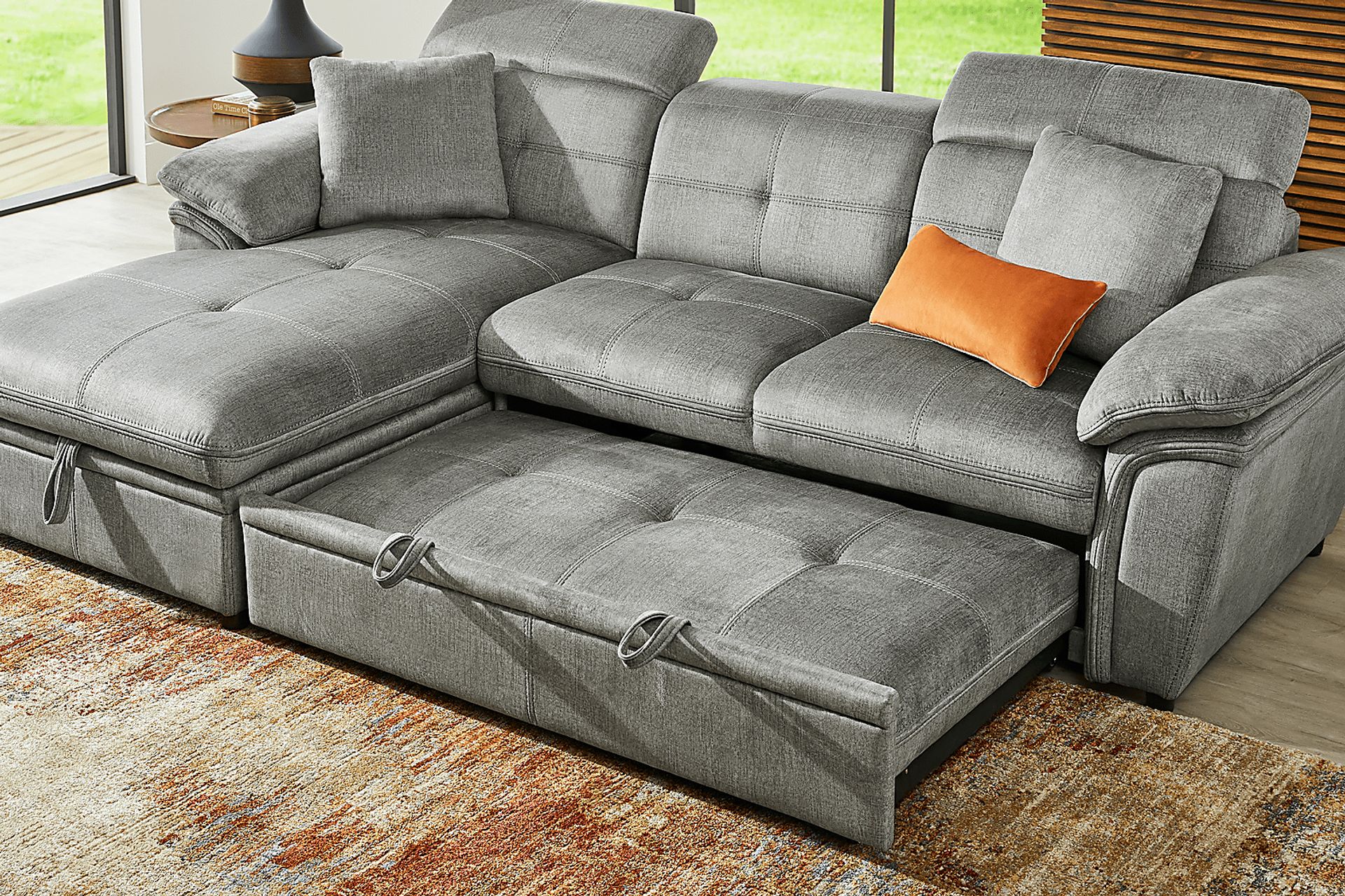 Cashton Heights Gray 2 Pc Sleeper Sectional - Image 8