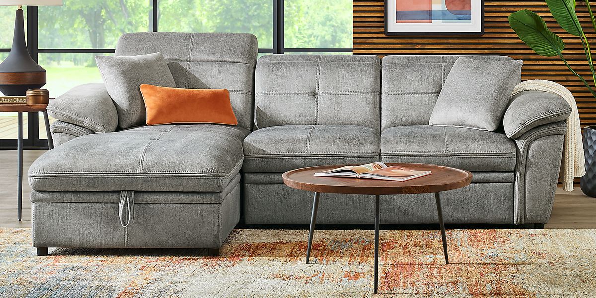 Cashton Heights 5 Pc Gray Microfiber Living Room Set Rooms To Go