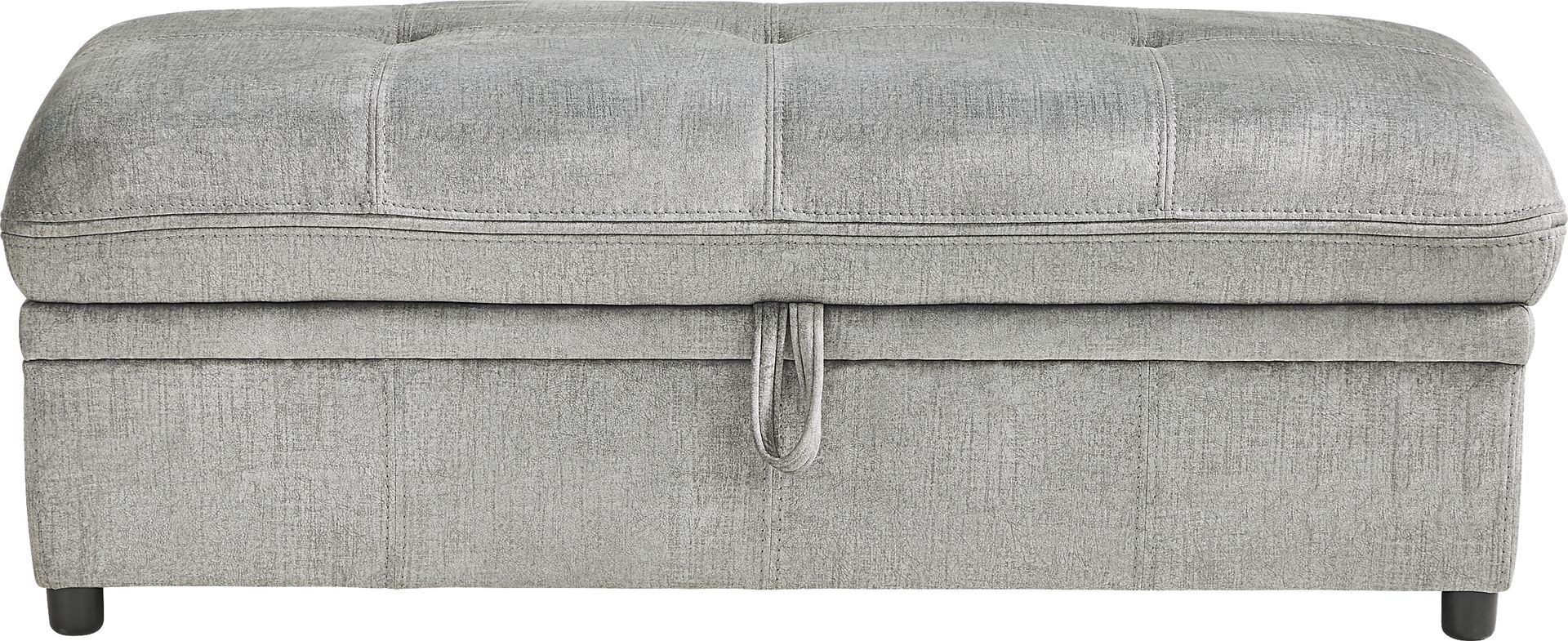 Cashton Heights Gray Storage Ottoman - Image 2