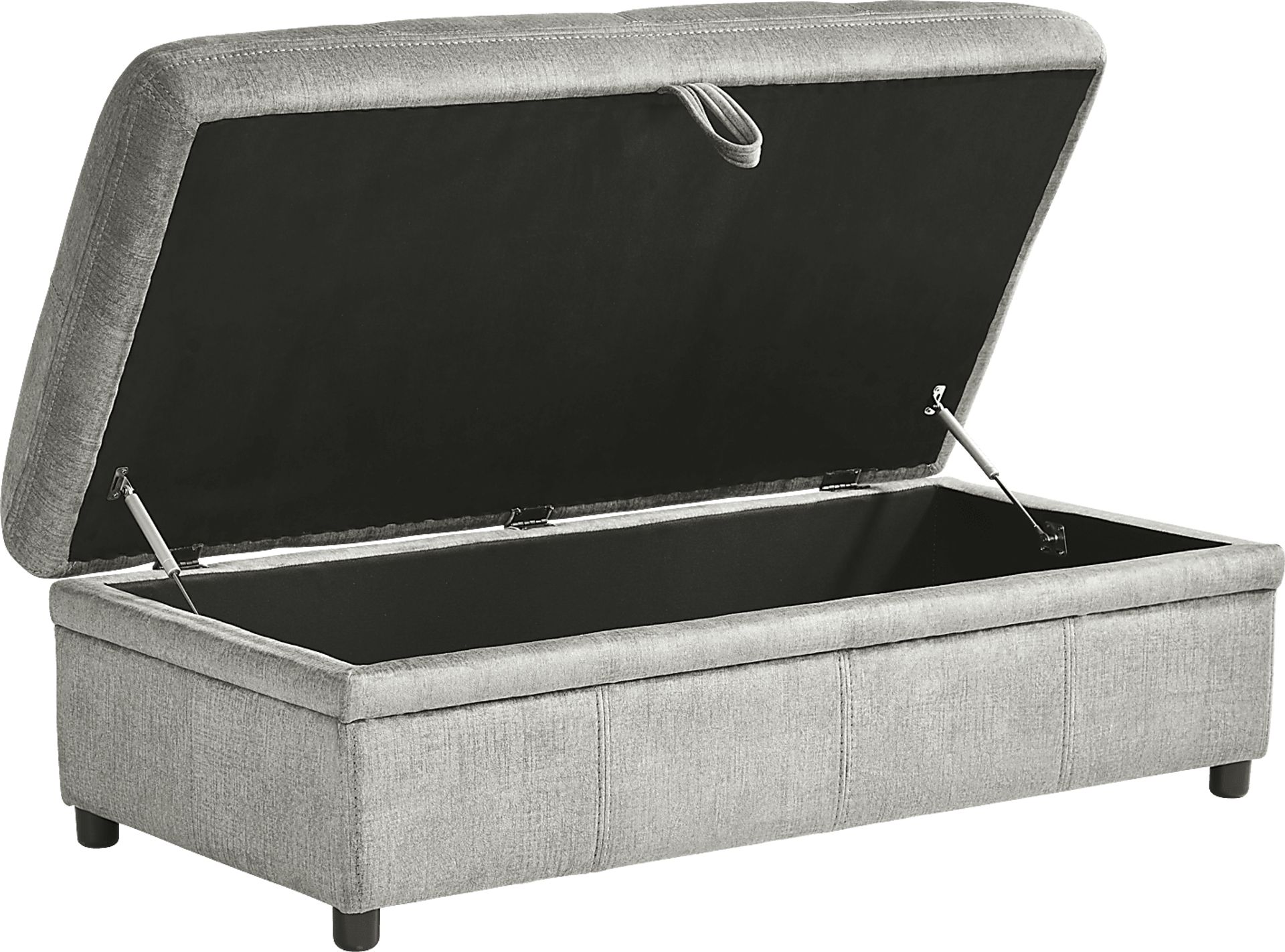 Cashton Heights Gray Storage Ottoman - Image 3