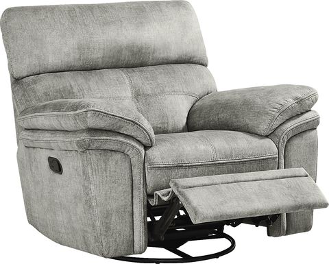 Cashton Heights Gray Swivel Recliner