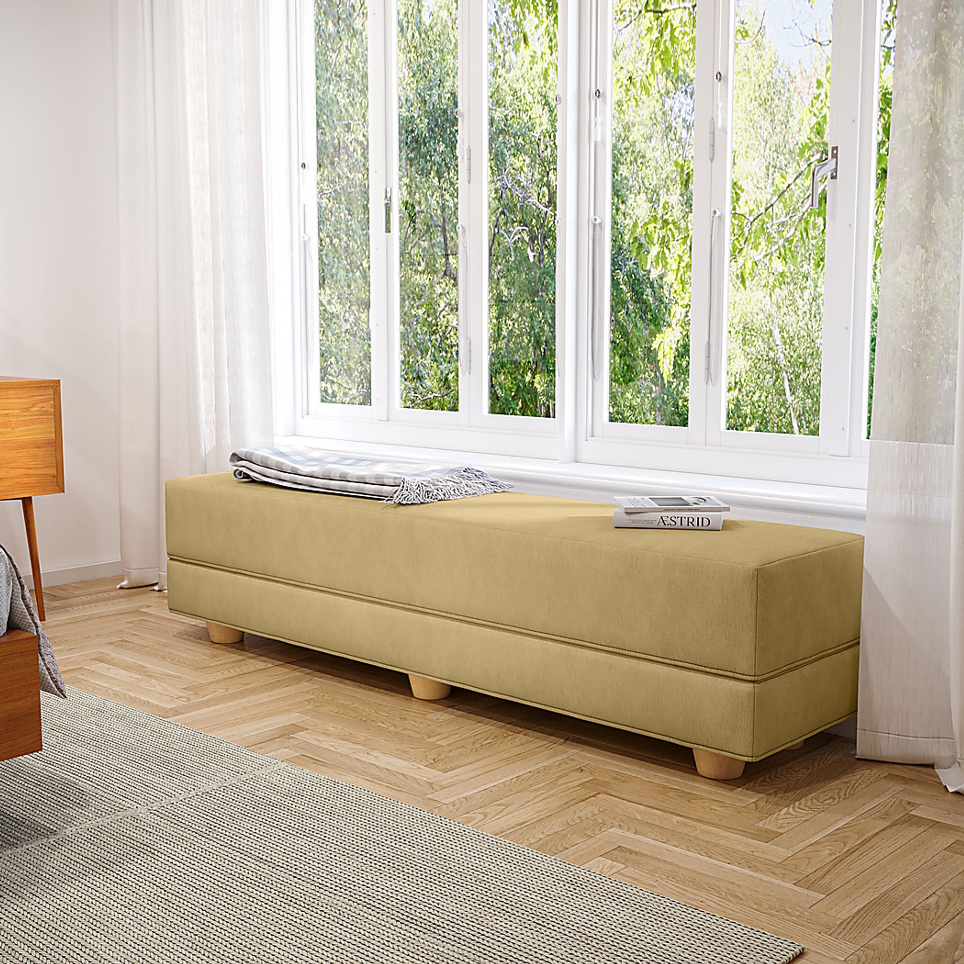 Casila Camel Twin Bed Bench - Image 4