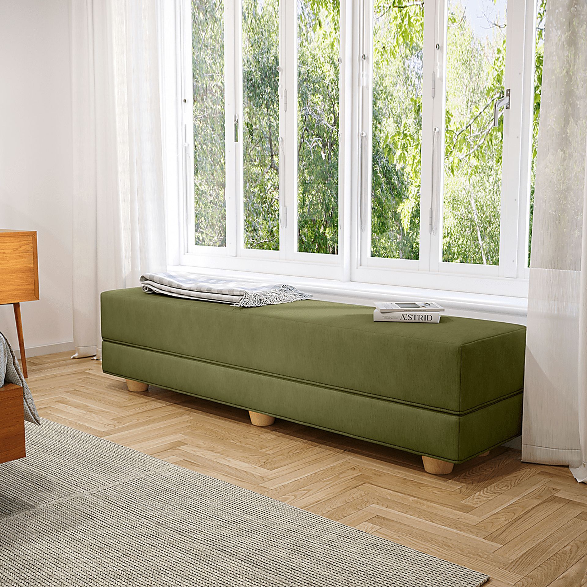 Casila Green Twin Bed Bench - Image 4