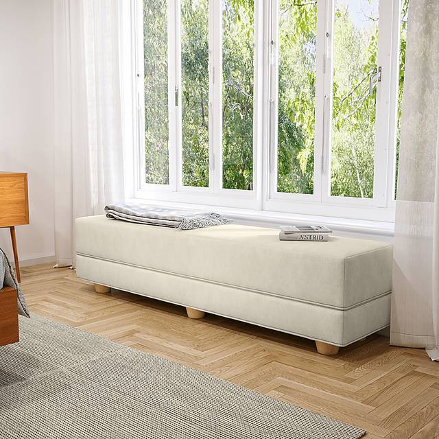 Casila Ivory Twin Bed Bench - Thumbnail - Image 4