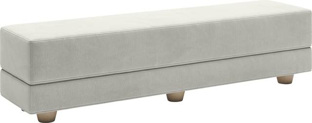 Casila Light Gray Twin Bed Bench - Thumbnail - Image 1