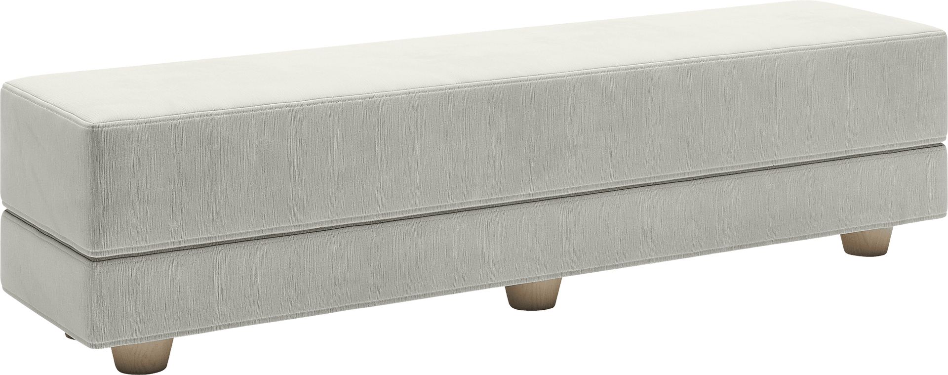 Casila Light Gray Twin Bed Bench - Image 1