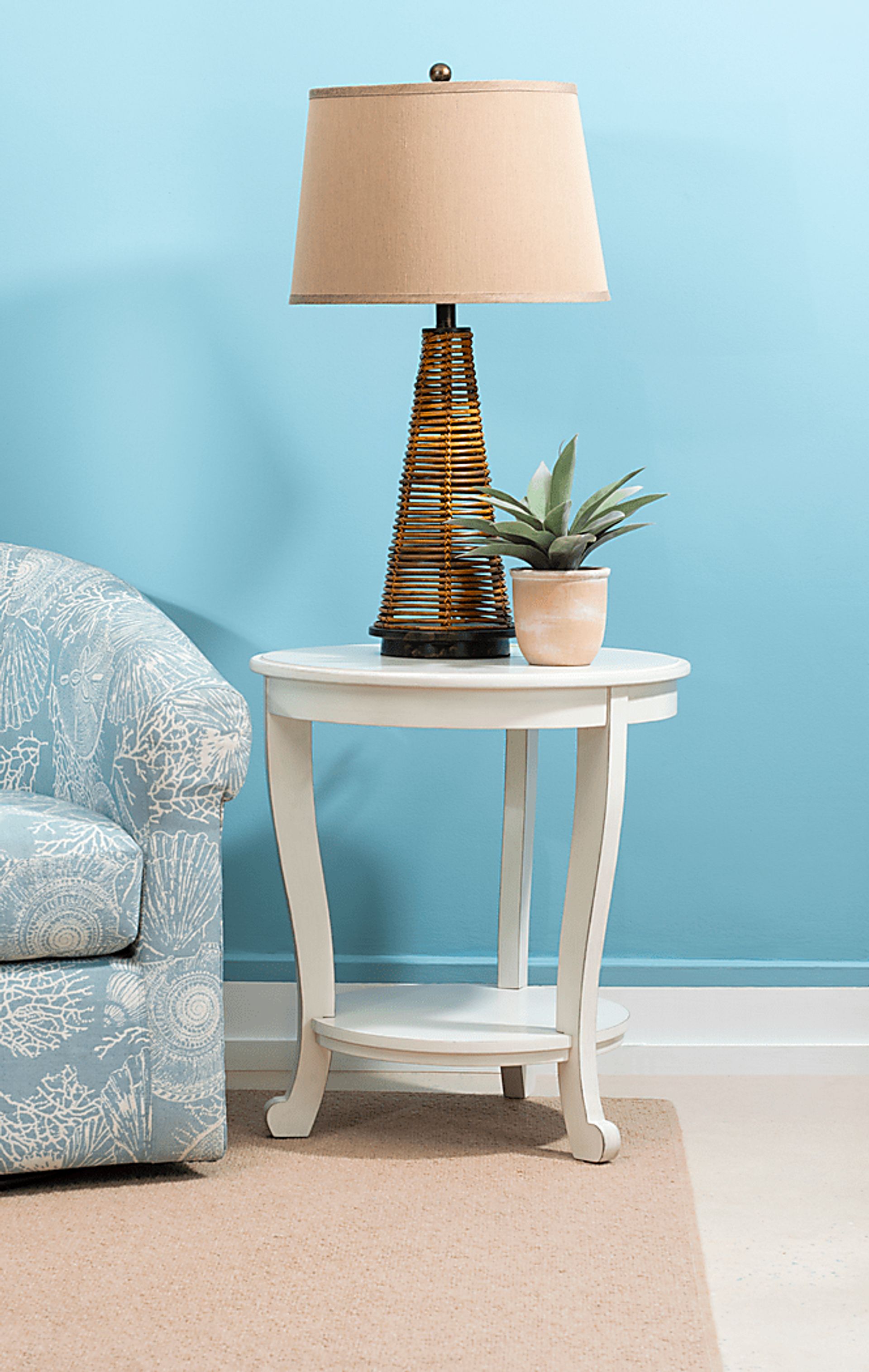 Casilda White End Table - Image 3