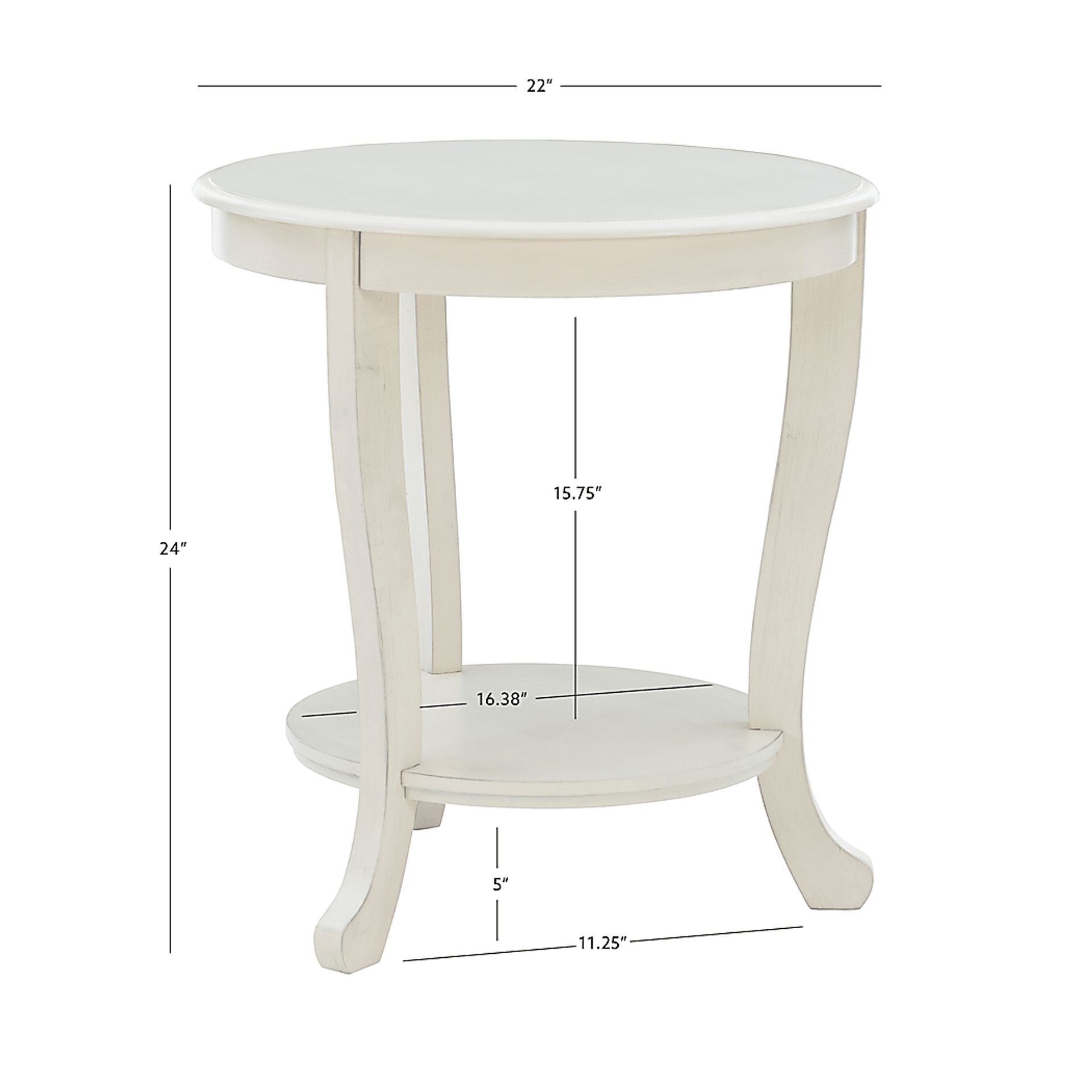 Casilda White End Table - Image 7