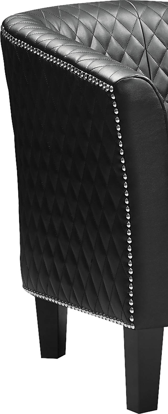 Casino Drive Black Accent Chair - Thumbnail - Image 4