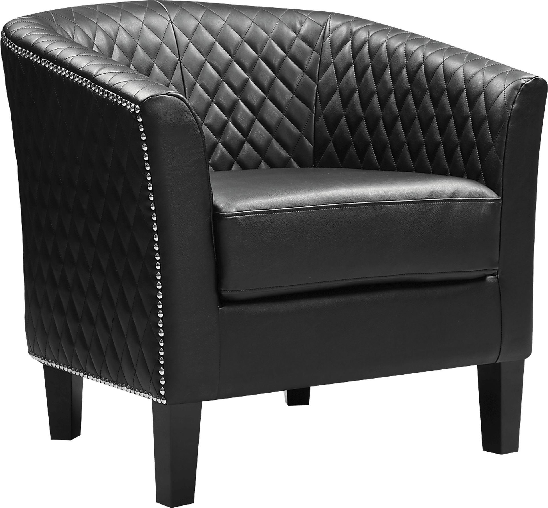 Casino Drive Black Accent Chair - Image 1