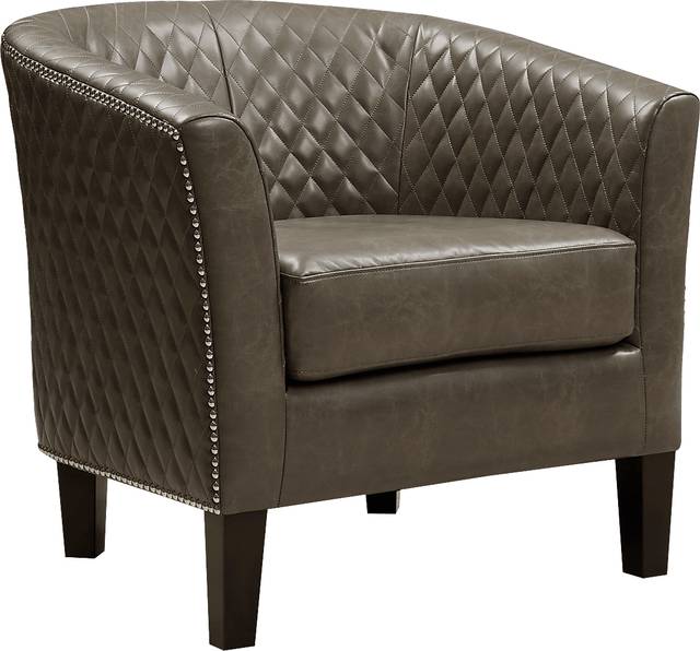 Casino Drive Brown Accent Chair - Thumbnail - Image 1