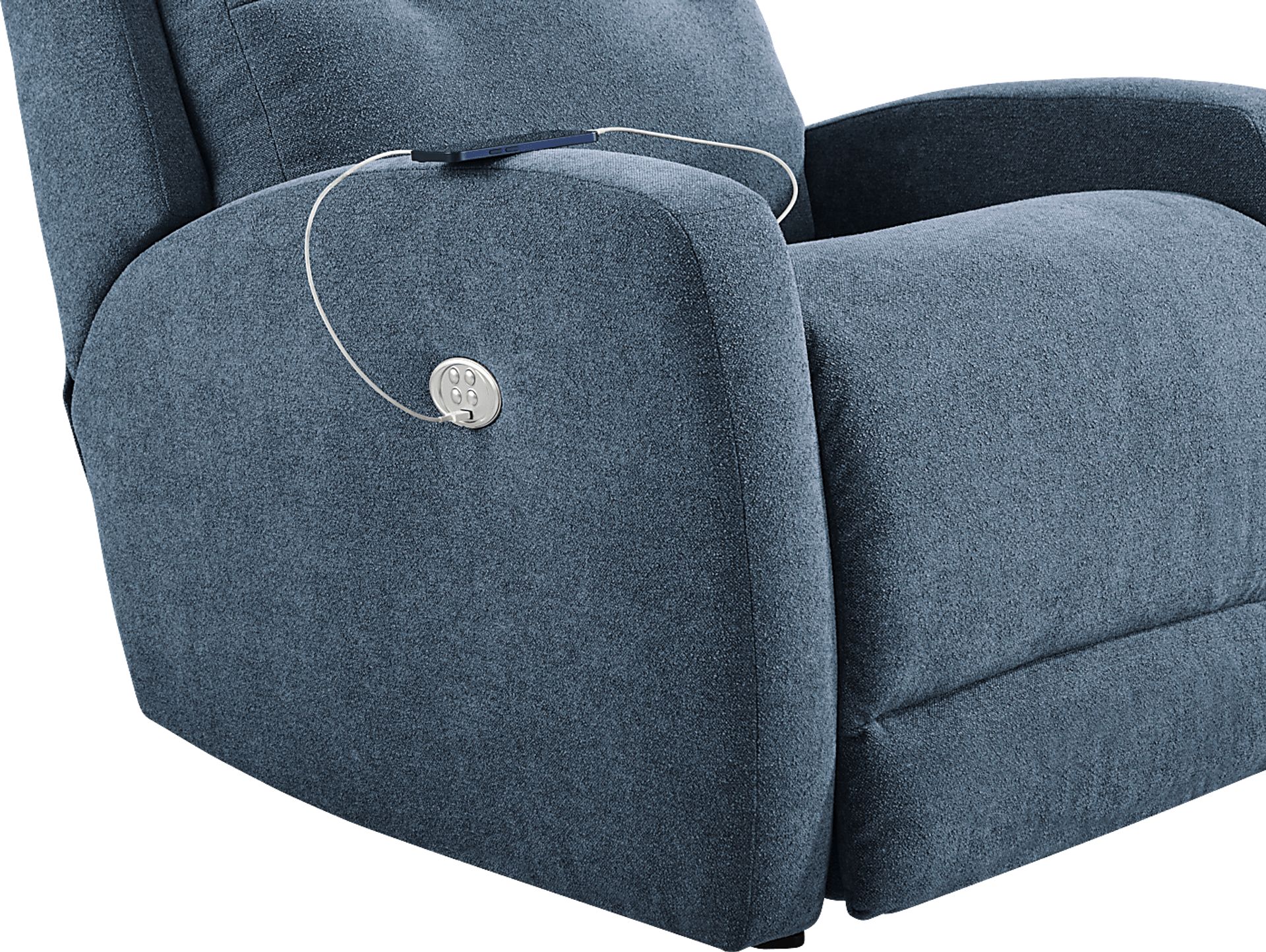 Cason Lane Blue Dual Power Recliner - Image 5