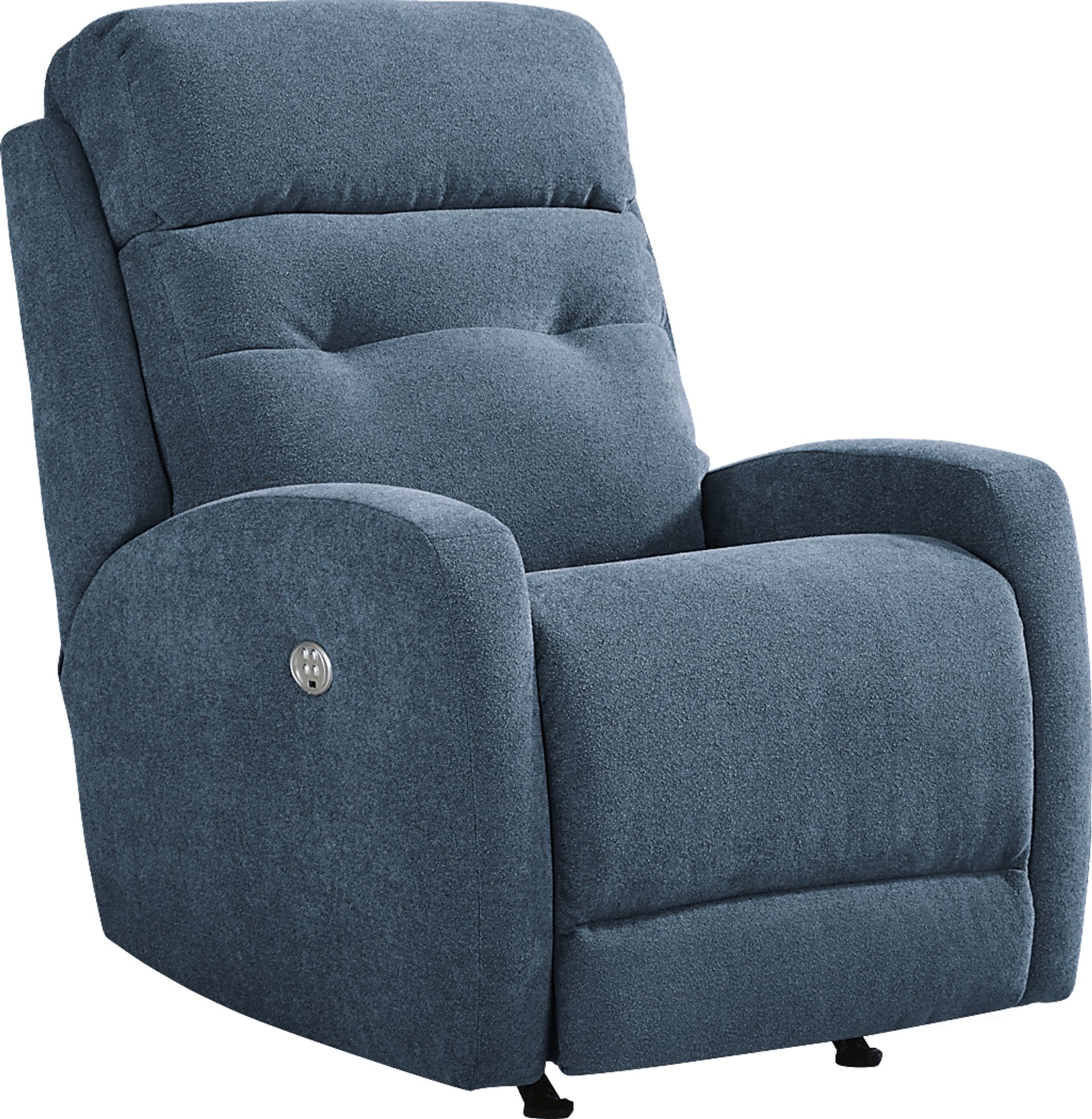 Cason Lane Blue Dual Power Recliner - Image 1
