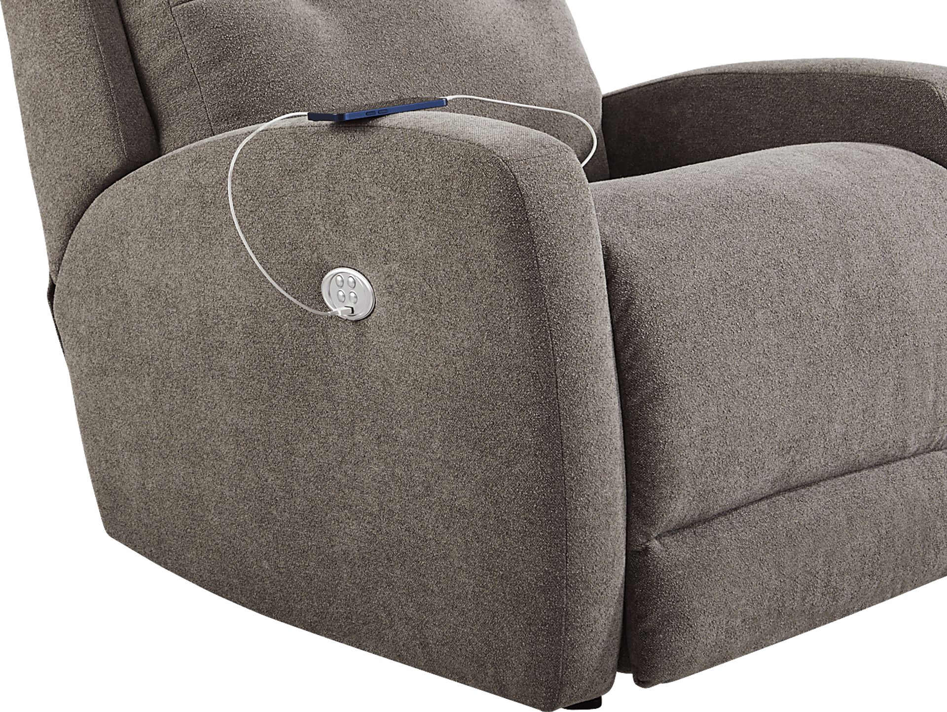 Cason Lane Brown Dual Power Recliner - Image 5