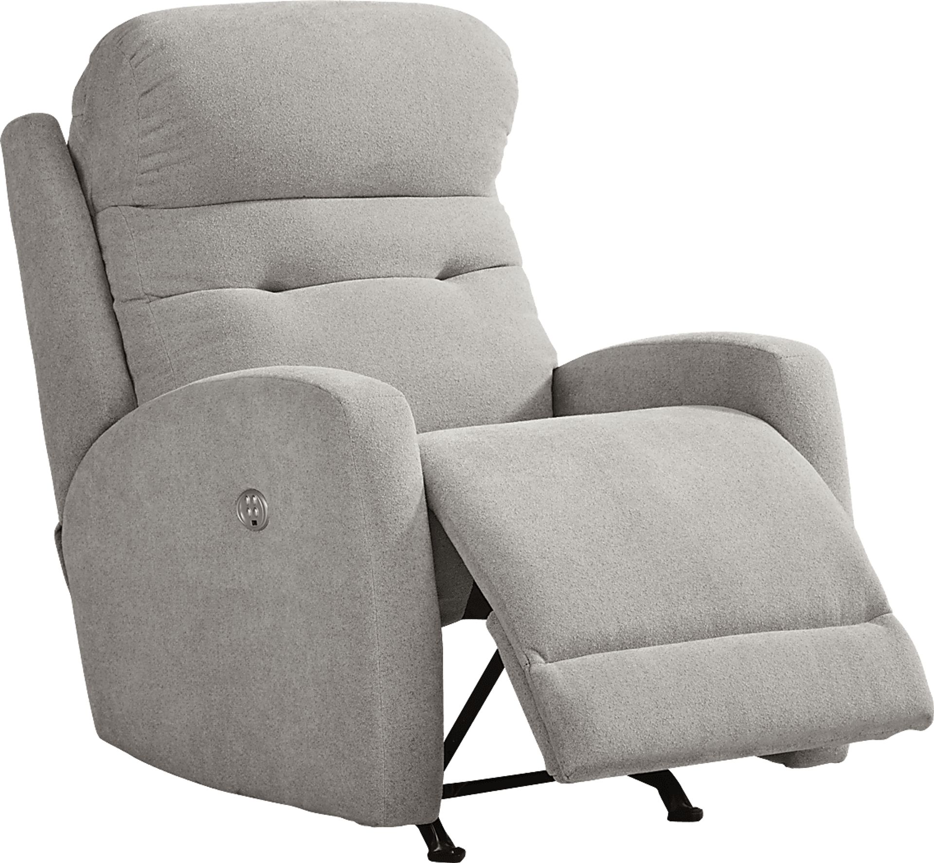 Cason Lane Light Gray Dual Power Recliner - Image 2