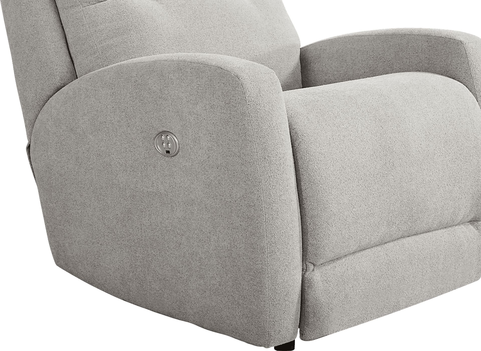 Cason Lane Light Gray Dual Power Recliner - Image 4