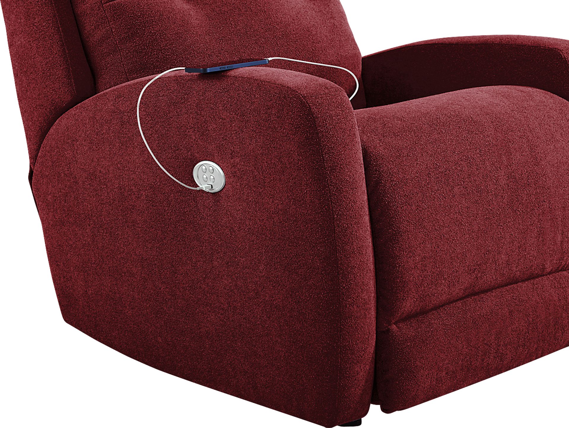 Cason Lane Red Dual Power Recliner - Image 5