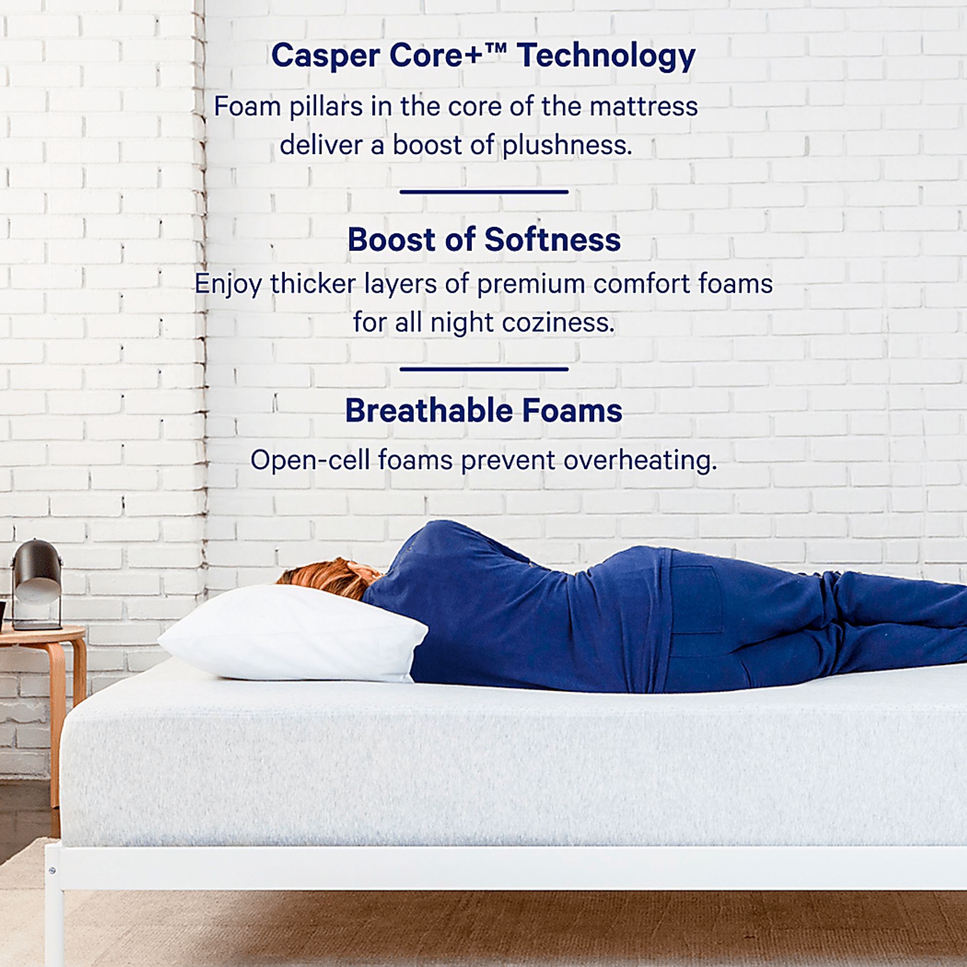 Casper Cloud One Queen Mattress with Head Up Only Base - Image 7