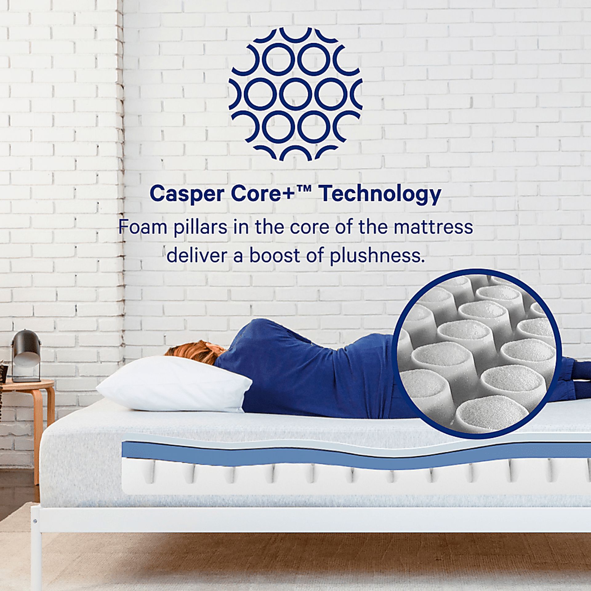 Casper Cloud One Queen Mattress with Head Up Only Base - Image 6