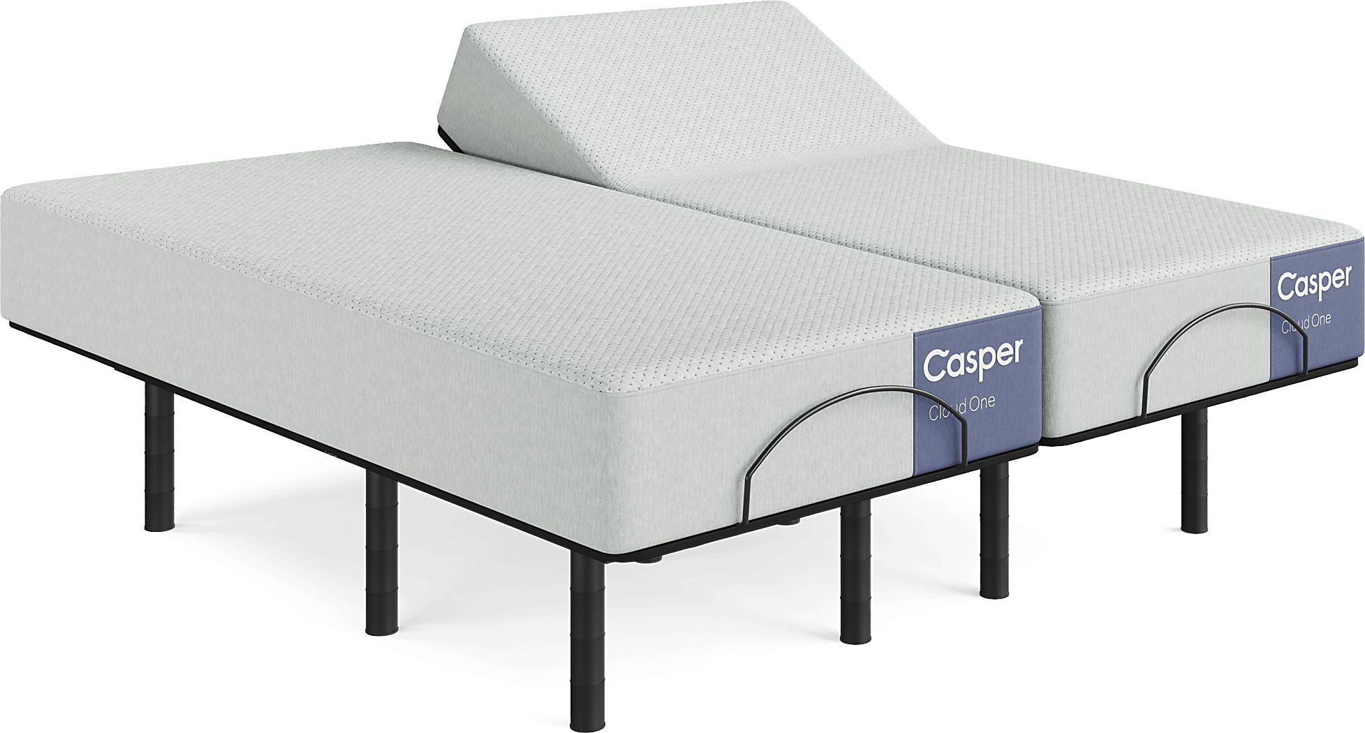 Casper Cloud One Split King Mattress with Head Up Only Base