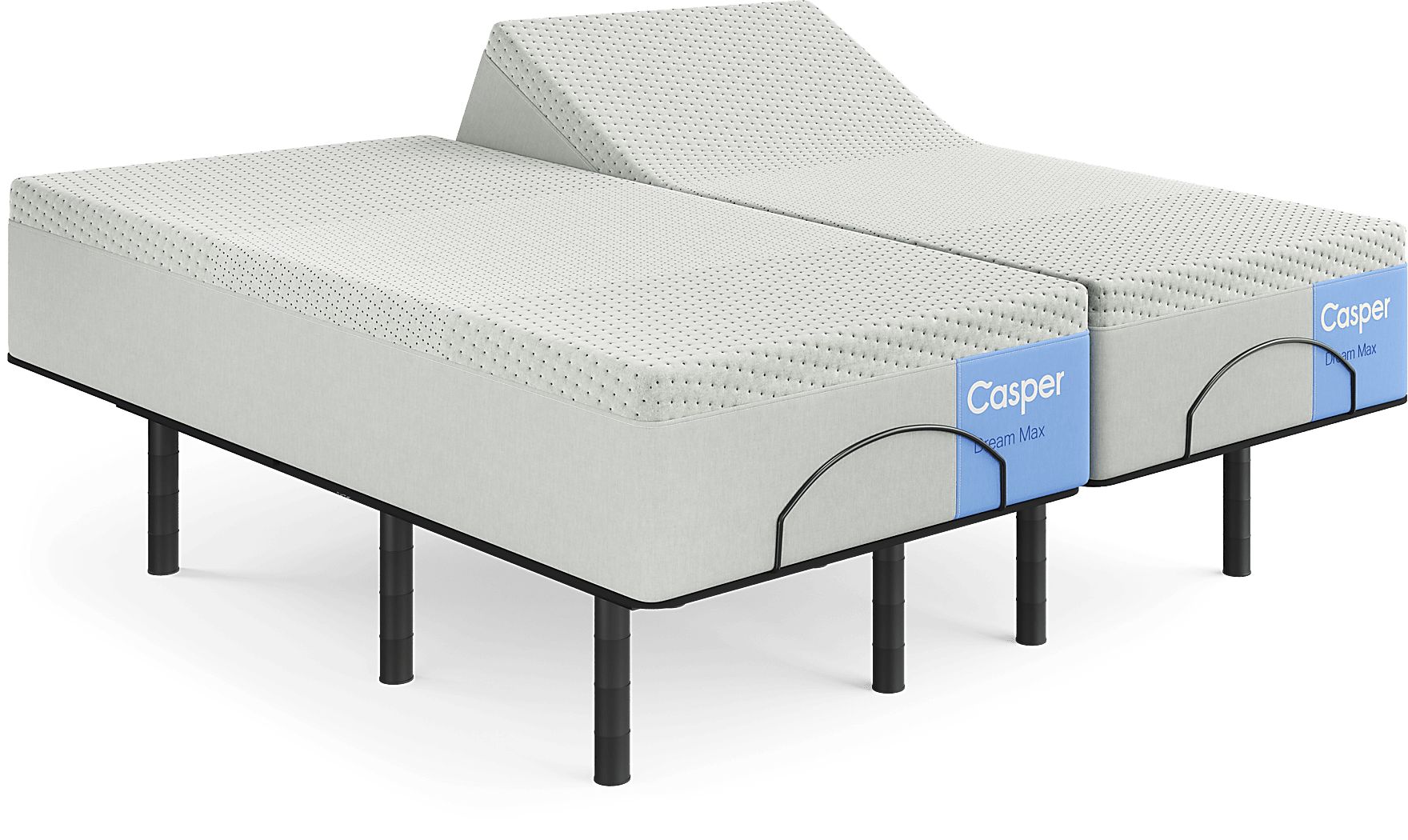 Casper Dream Max Split King Mattress with Head Up Only Base