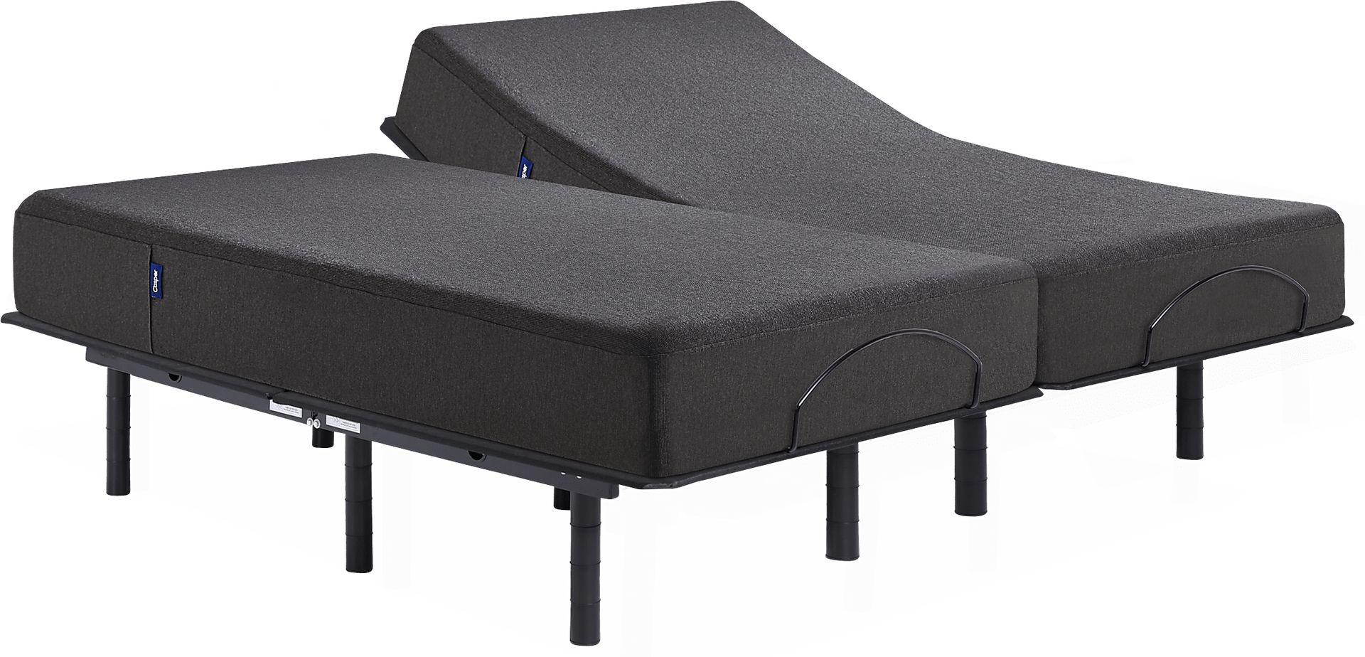 Casper Onyx Split King Mattress with Head Up Only Base - Image 1