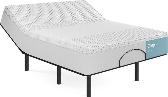 Casper Snow 2.0 Queen Mattress with Head Up Only Base